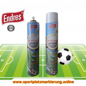 Endres beste Sportplatzmarkierung (eigene Herstellung) weiß Art-Nr. 75071 "Athleticspray"( Aktion: Dose ab 4,90 Euro ). ORIGINAL über 17 Jahren bewährt. Reichweite ca. 195m/Dose= nur ca. 3,5 Dosen/Platz.